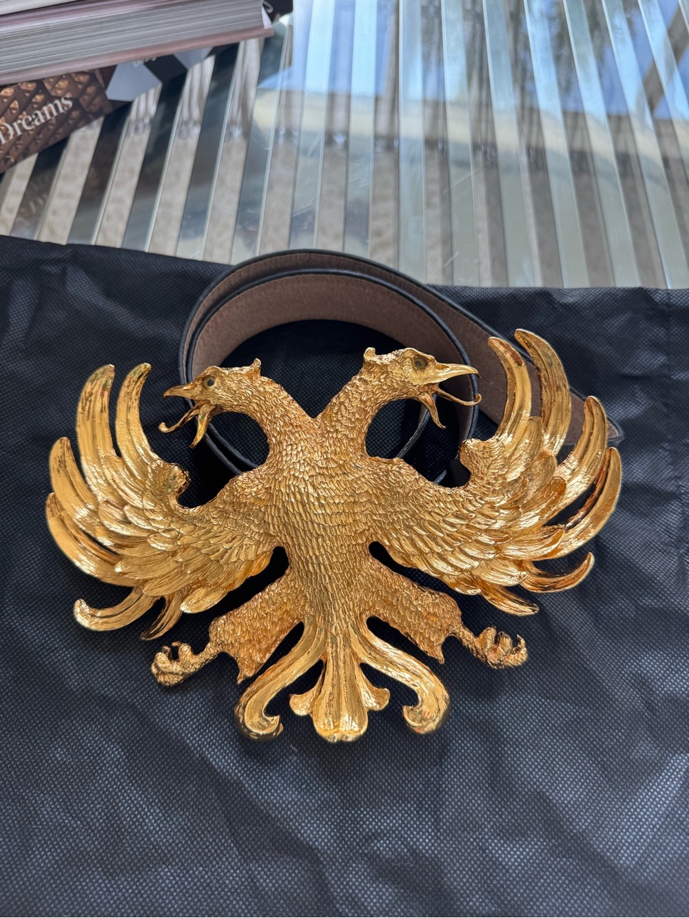 Christopher Ross 24k Gold Eagle Belt Buckle